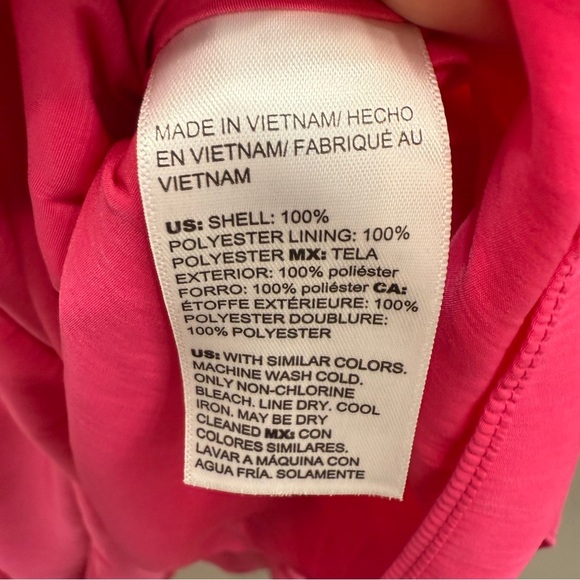 Chico's DressSize 2 (XL)  Vibrant Pink Maxi Ruffle Collar Long Sleeveless - Picture 8 of 9